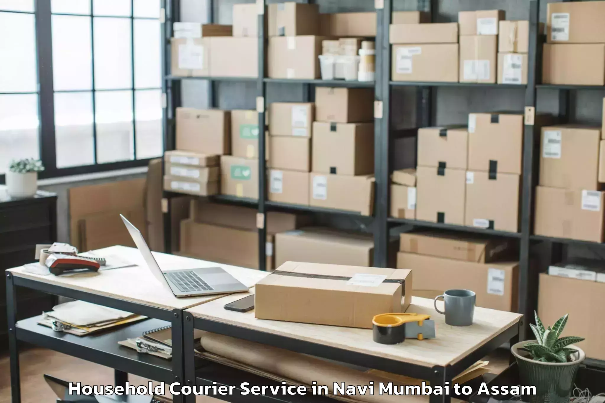 Reliable Navi Mumbai to Jonai Household Courier